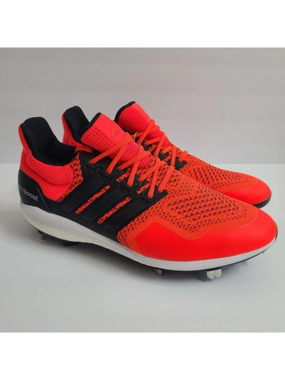 NEW Adidas Ultraboost DNA 1.0 Metal Baseball Cleats IH5210 Size 12 Solar Red